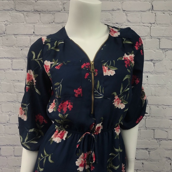 Stella Tweed Ladies Navy Floral Dress - Picture 3 of 5